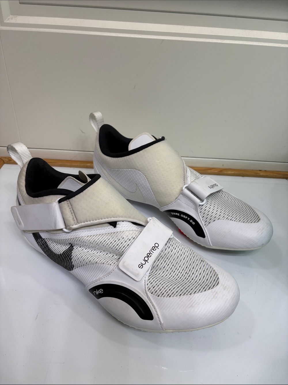 Nike Men’s White and Black SuperRep Cycling Shoes